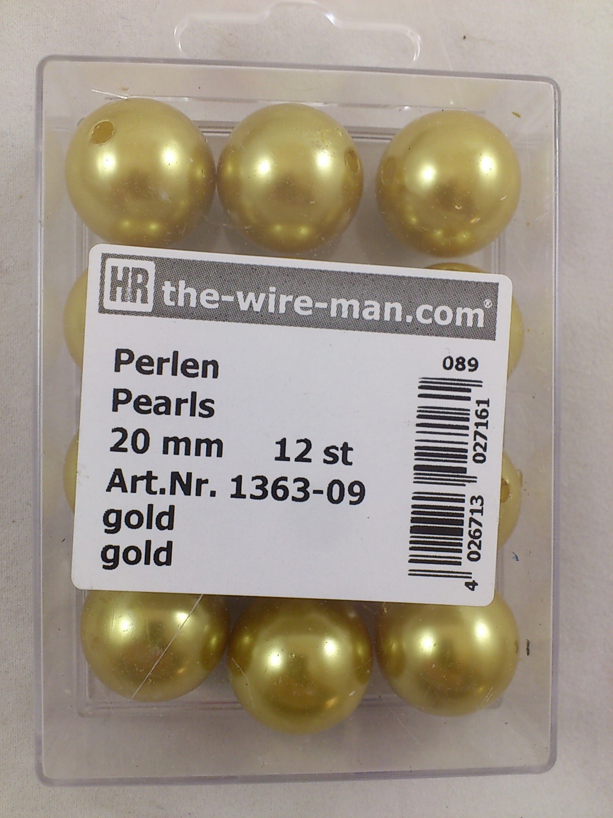 Perles d'or 20 mm. 12 p.
